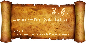 Wagenhoffer Gabriella névjegykártya